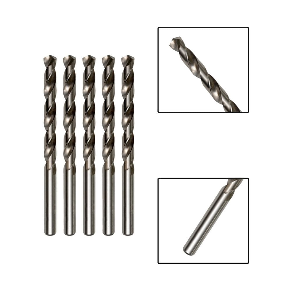 Kit 5 Brocas Paralelas Aço Rápido HSS 1/2”