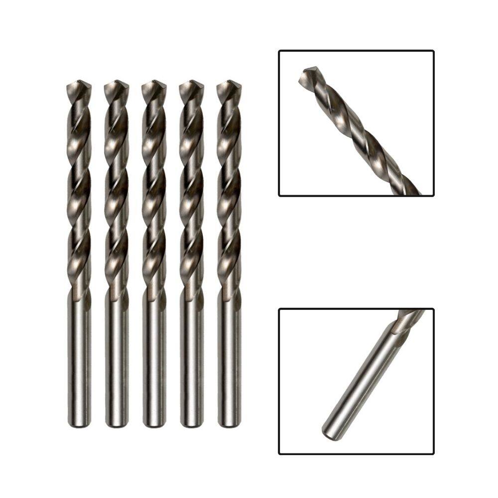 Kit 5 Brocas Paralelas Aço Rápido HSS 15/32”