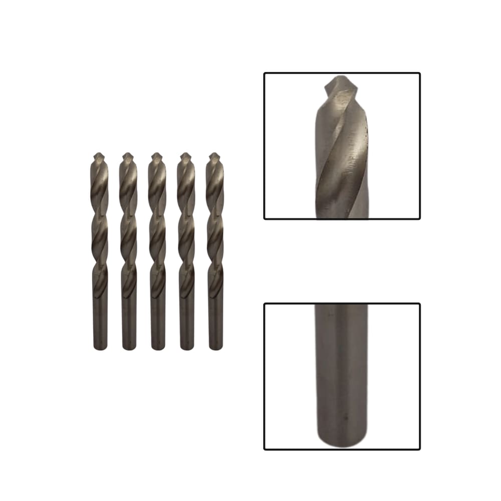 Kit 5 Brocas Paralelas Aço Rápido HSS 13/32”