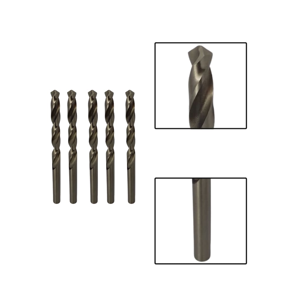 Kit 5 Brocas Paralelas Aço Rápido HSS 21/64”