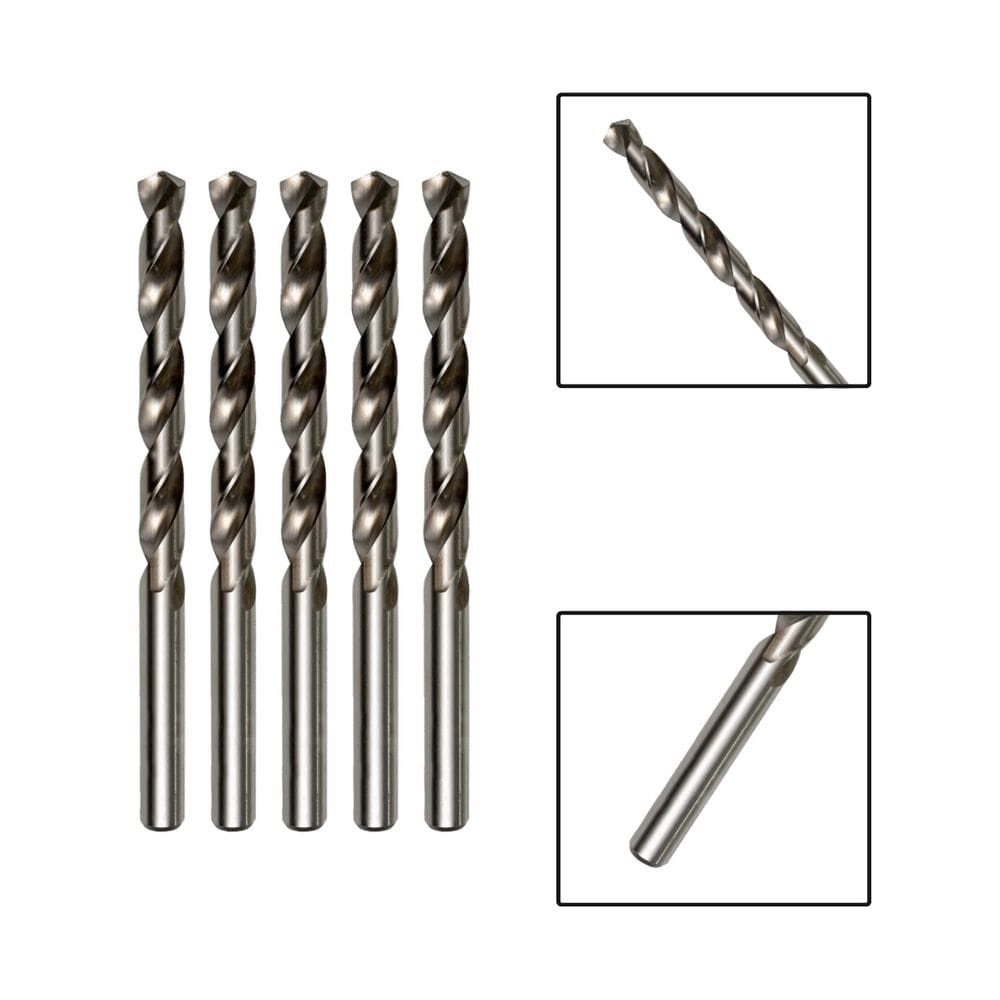 Kit 5 Brocas Paralelas Aço Rápido HSS 10,0mm