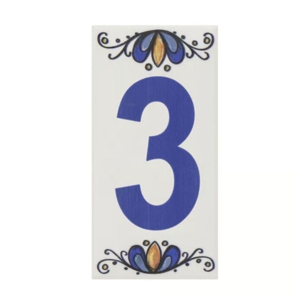 Número Residencial Cerâmico Gabriela 15cm Número N°3