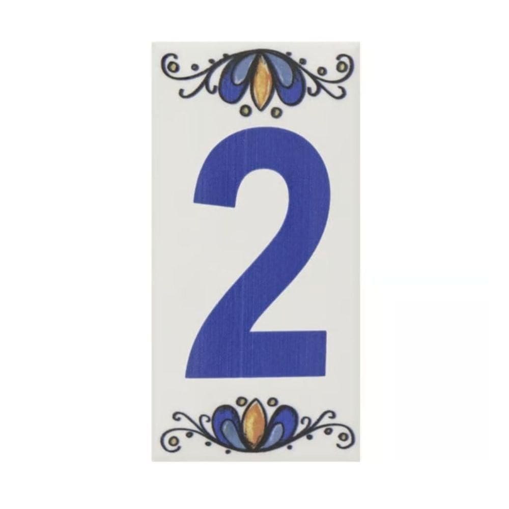 Número Residencial Cerâmico Gabriela 15cm Número N°2