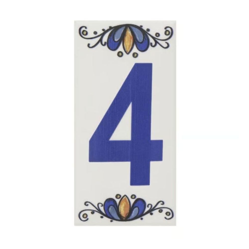 Número Residencial Cerâmico Gabriela 15cm Número N°4