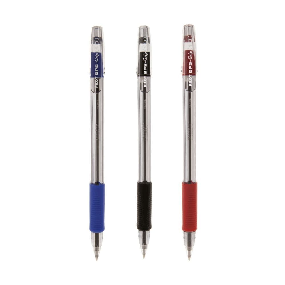 Kit 3 Caneta Esferográfica Az,Pt,Vm 0.7mm Grip Ponta Fina- Pilot Tecnologia Japonesa