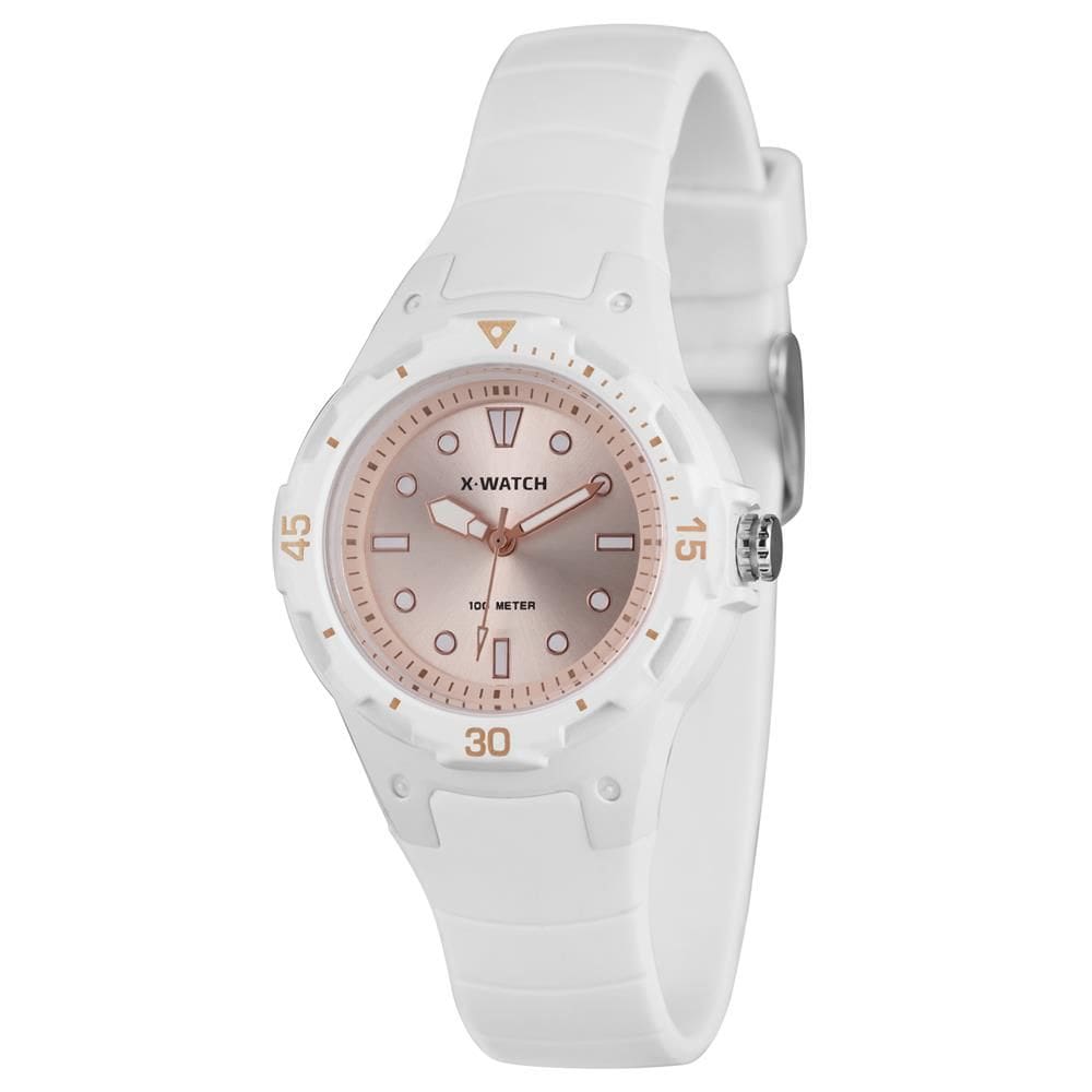 Relógio X-Watch Feminino Ref: Xfpp0027 R1sx Esportivo Analógico Branco