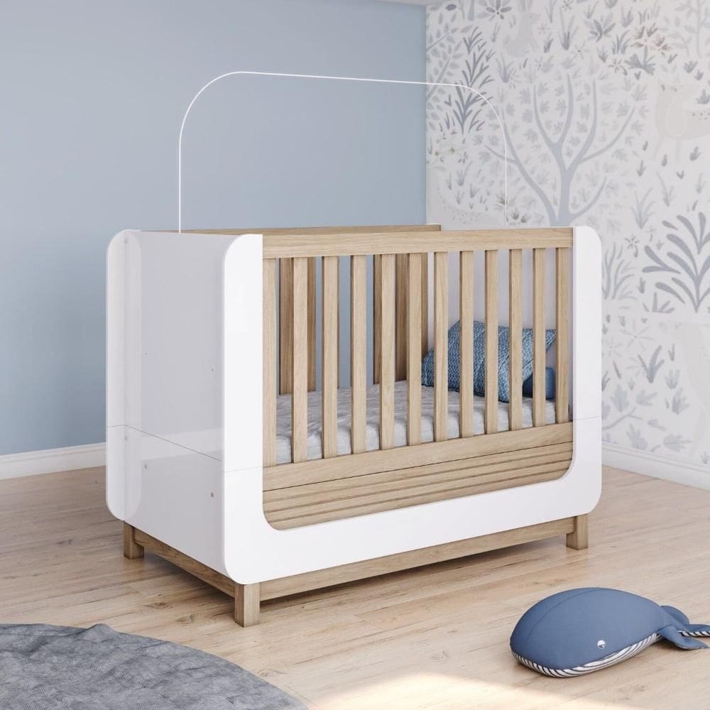 Berço Mini Cama Sophia Espresso Móveis Branco/Jequitibá