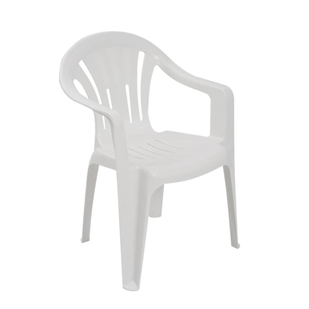Cadeira Plástica Empilhável Fiore Branca Pisani