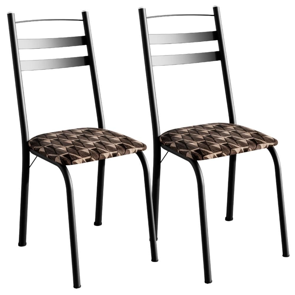 Kit 2 Cadeiras Tubu America 061 Preto