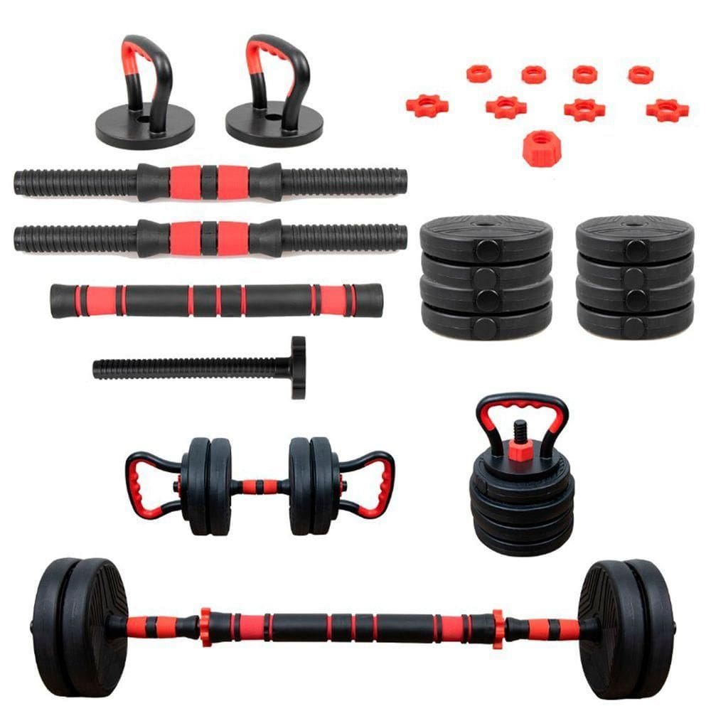 Kit Halteres Anilhas Ajustáveis 15kg Treino Completo 6 Em 1