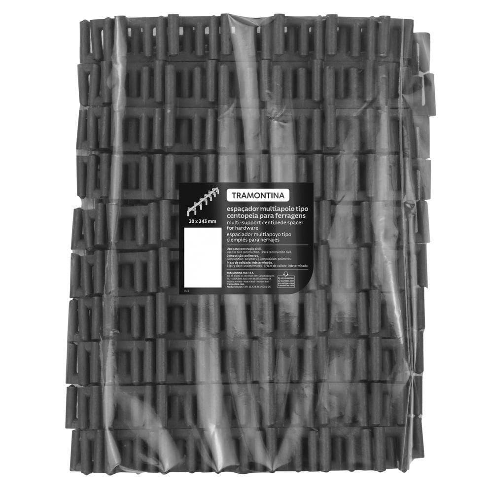 Espaçador Plástico Multiapoio Tipo Centopeia Tramontina 30 X 243 Mm Para Ferragens (saco Com 100 Un.)