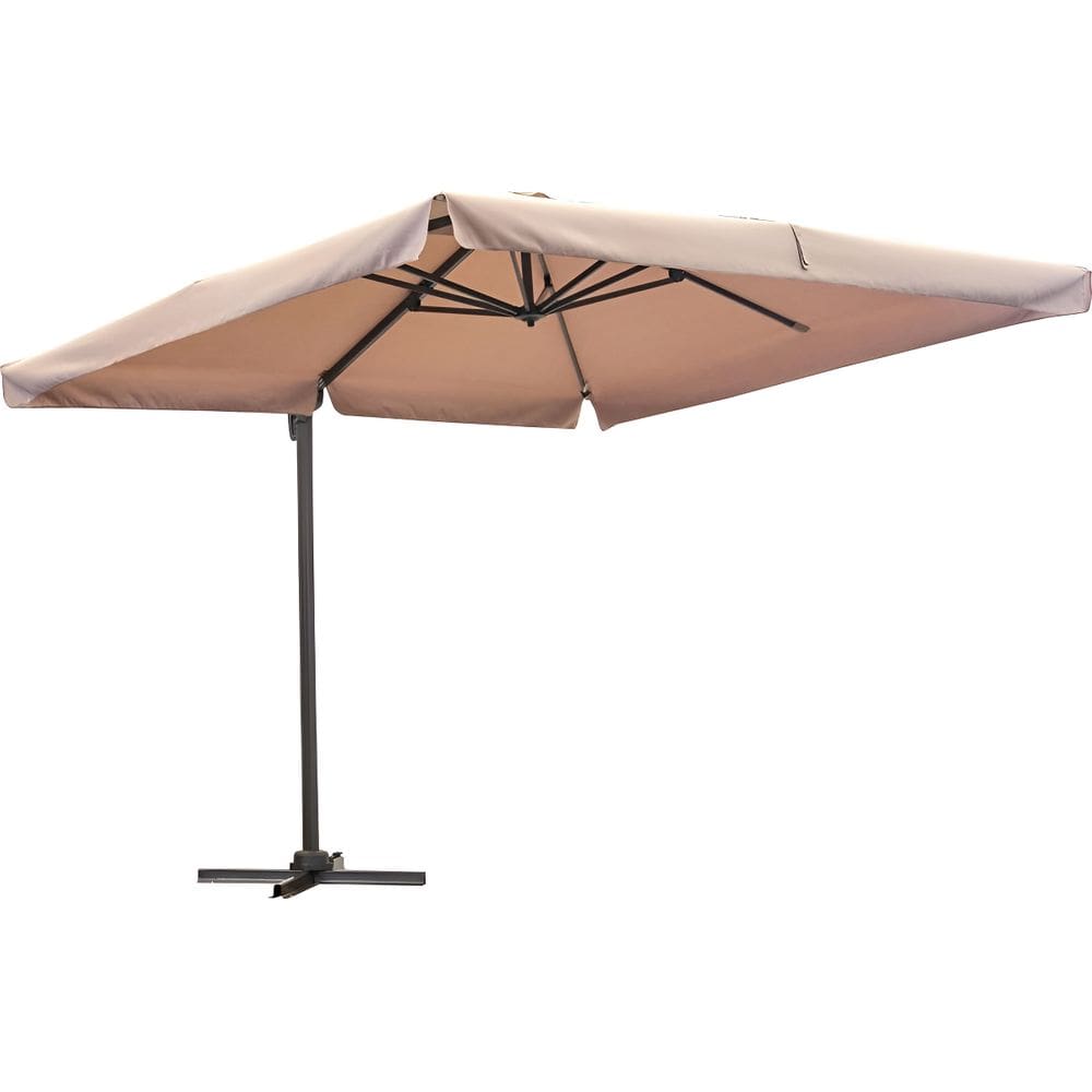 Ombrelone Lateral De Aluminio 300x300 Cm Taupe Miami