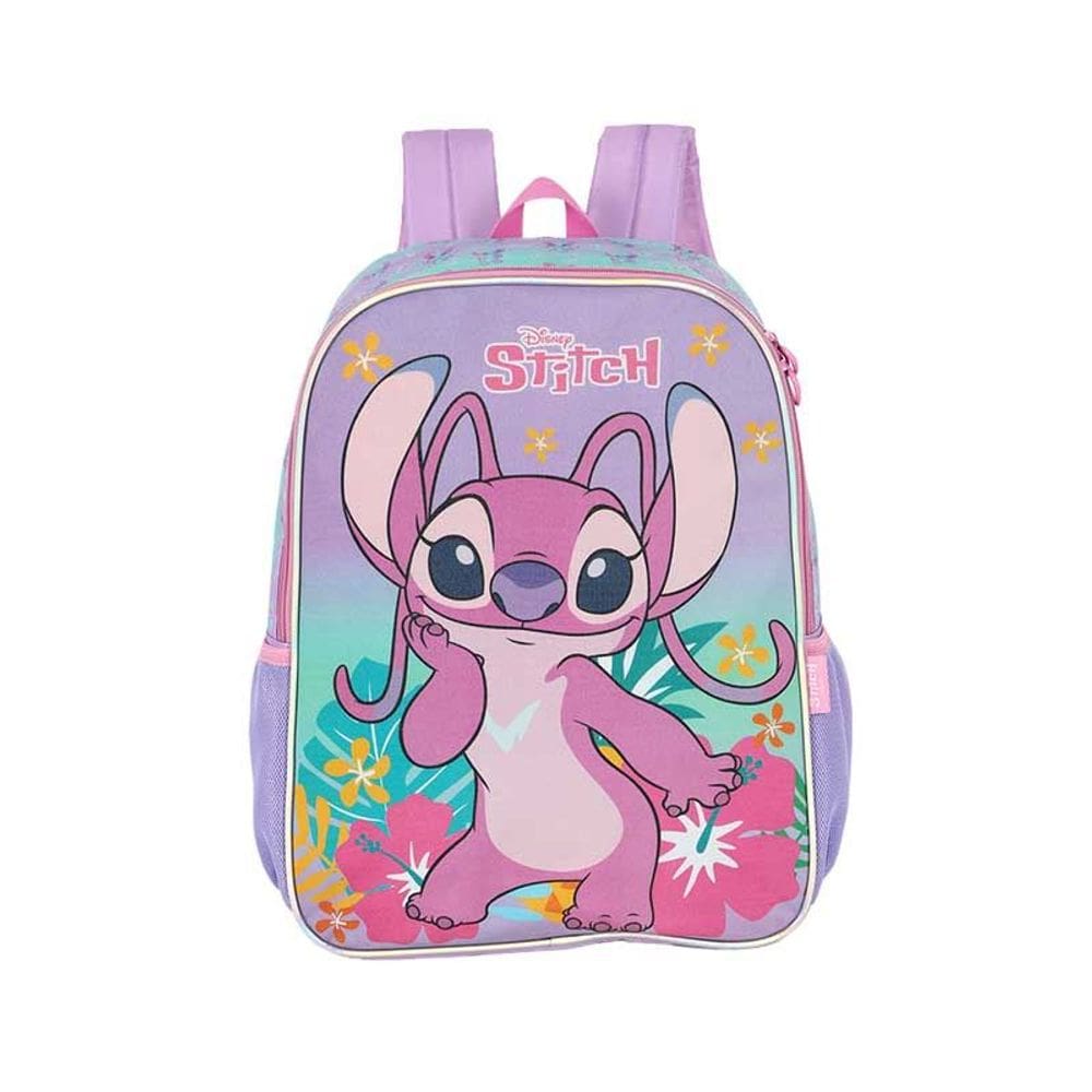 Mochila Infantil Stitch Roxa G LUXCEL