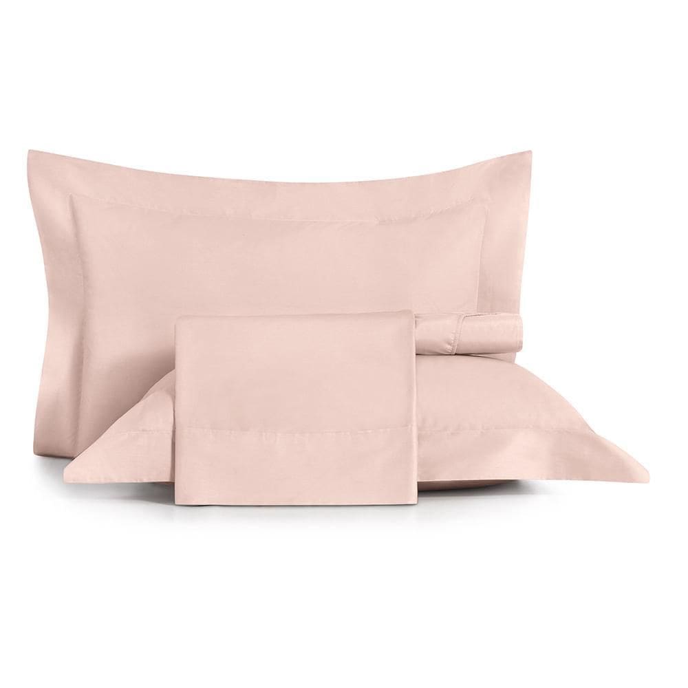Jogo de Cama King 4 Peças Altenburg Algodão Lux 200 Fios Rosa Lille
