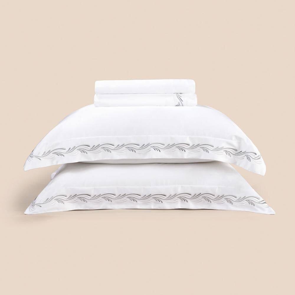 Jogo de Cama Queen 4 Peças Altenburg Haus Ondas Branco