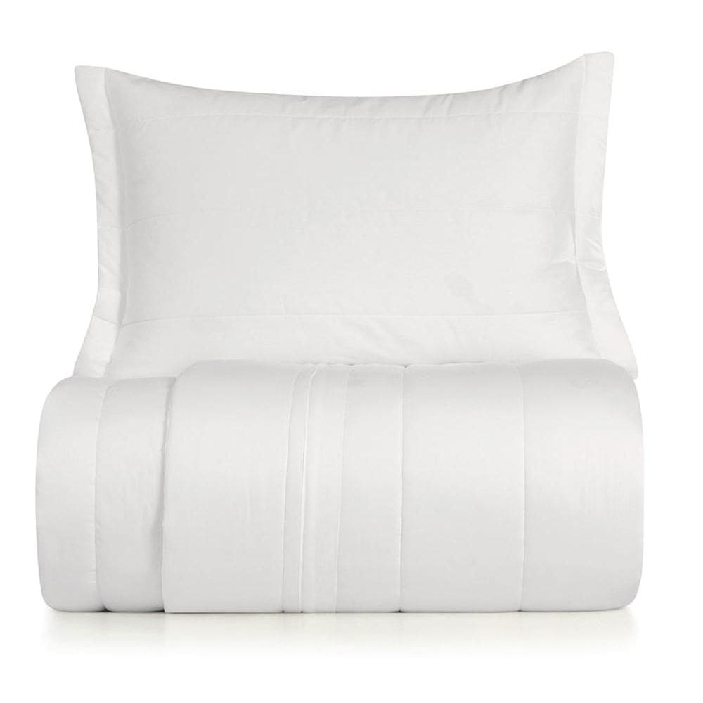 Jogo de Colcha Solteiro 2 Peças Altenburg Algodão Lux 200 Fios  Branco