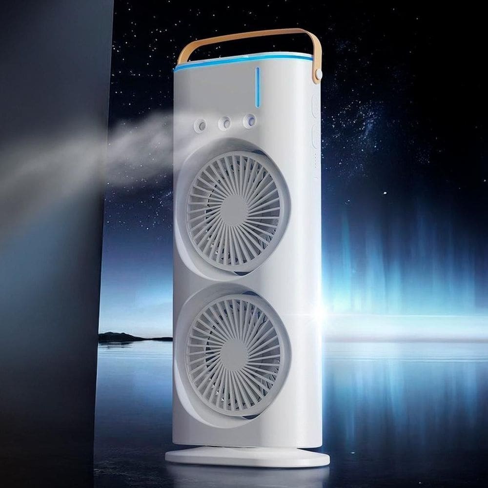 Ventilador Torre Usb Potente Duplo Mesa Melhor Saúde Ar