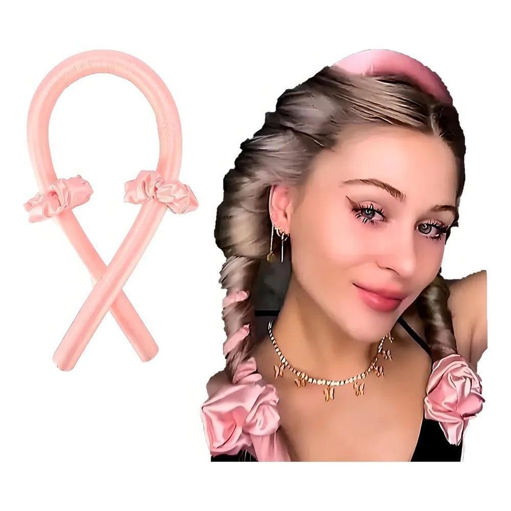 Modelador Curling Rod Cetim Sem Calor + 2 Scrunchies Xuxinha