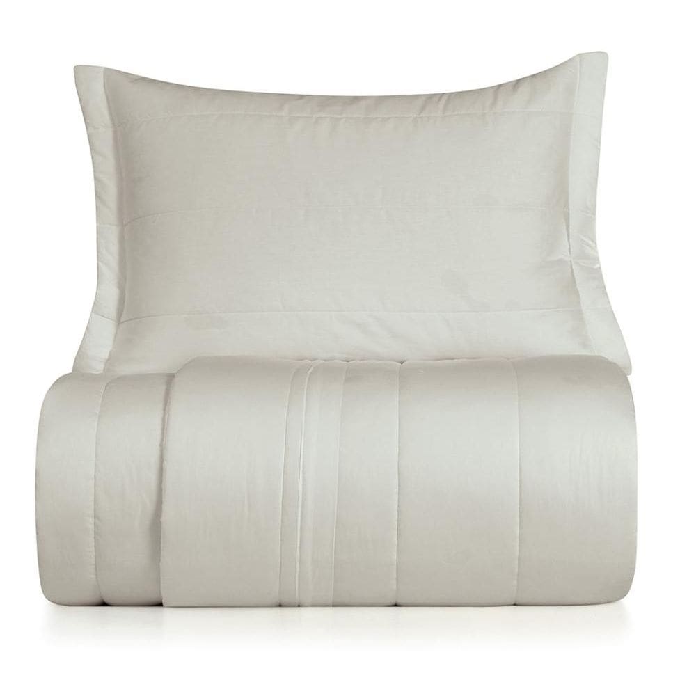 Jogo de Colcha Solteiro 2 Peças Altenburg Algodão Lux 200 Fios  Cinza Inspiração