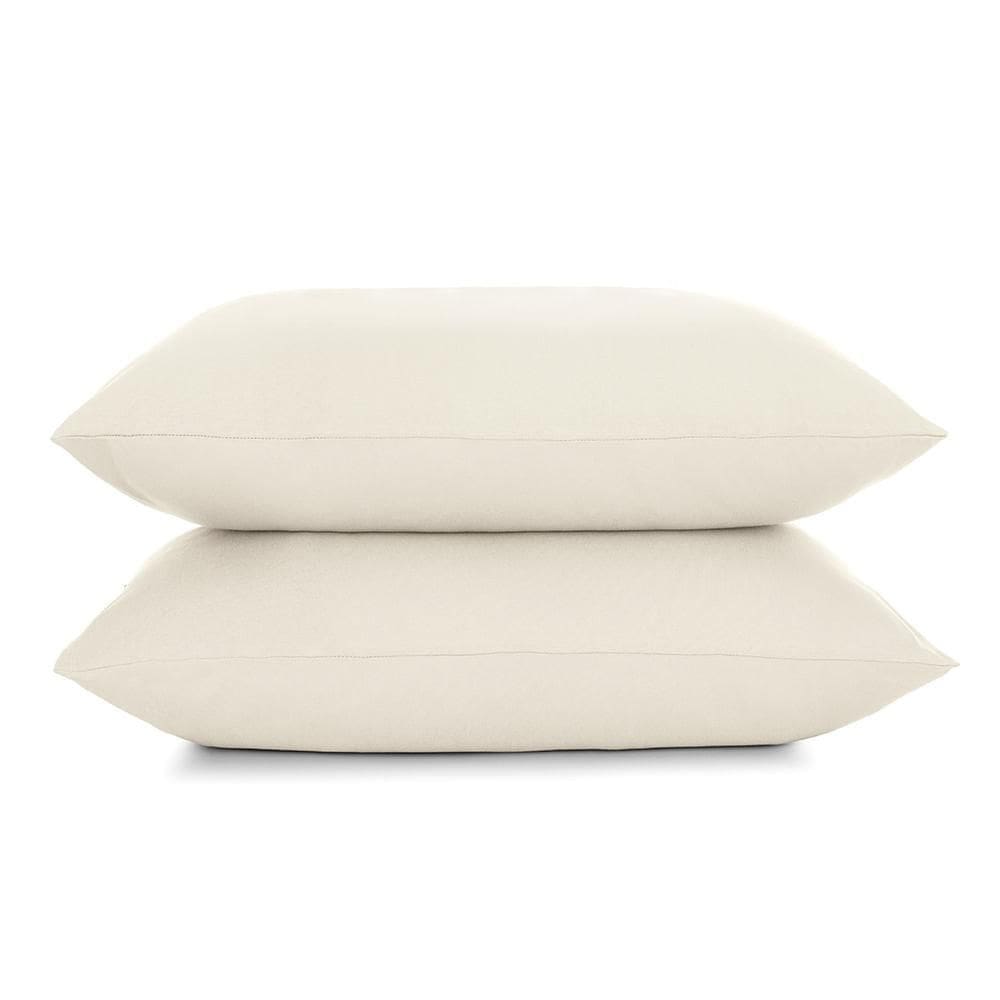 Jogo de Fronha Altenburg 2 Peças Malha Fio Penteado Bege Noale