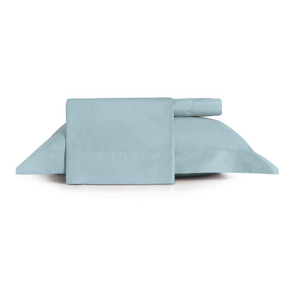 Jogo de Cama Solteiro 3 Peças Altenburg Algodão Lux 200 Fios Azul Etienne