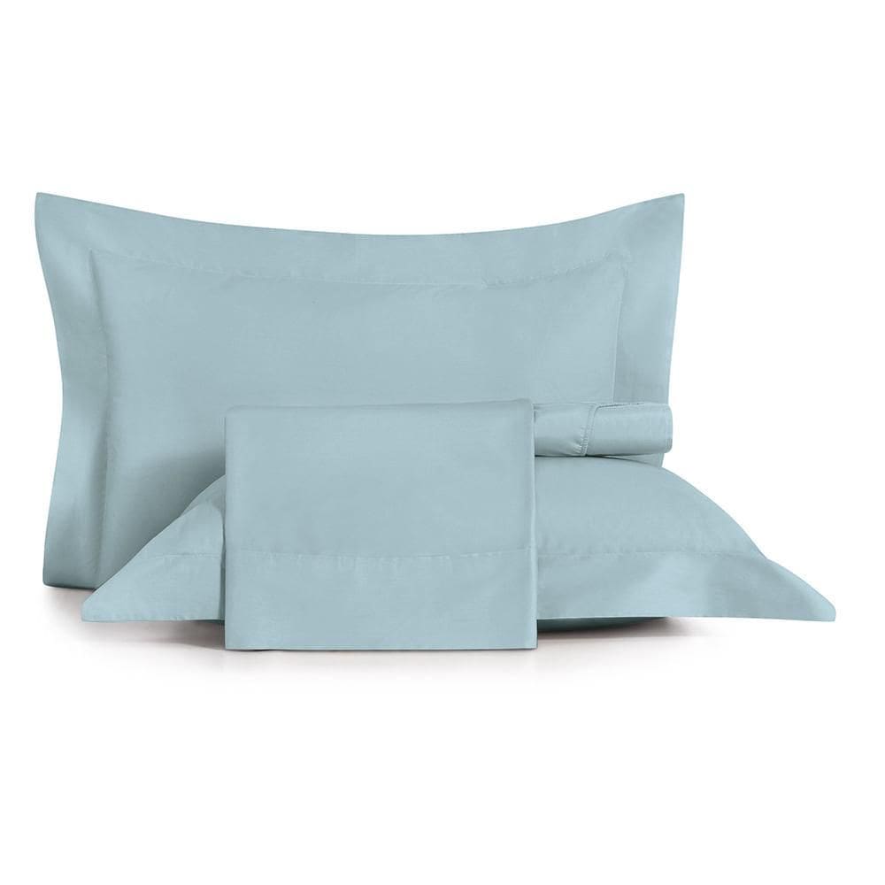 Jogo de Cama King 4 Peças Altenburg Algodão Lux 200 Fios Azul Etienne