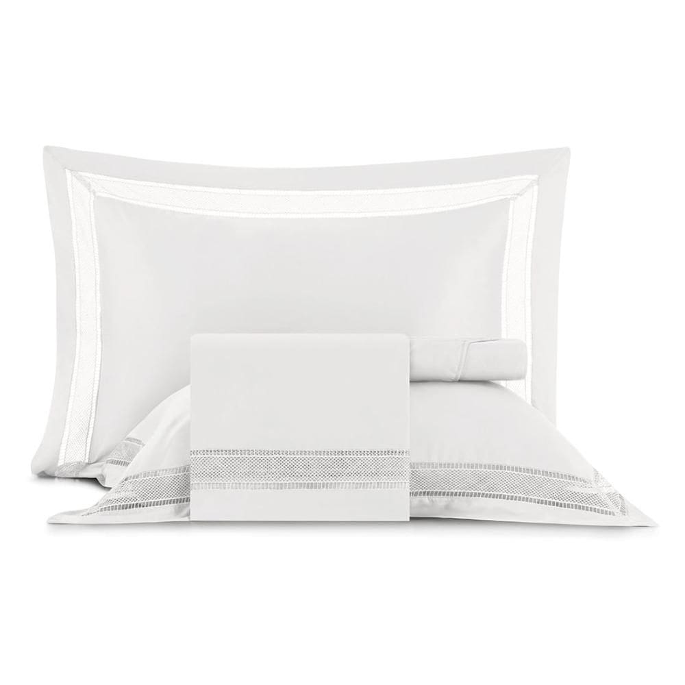 Jogo de Cama King Altenburg Cetim Bambu 300 Fios Unitá Branco