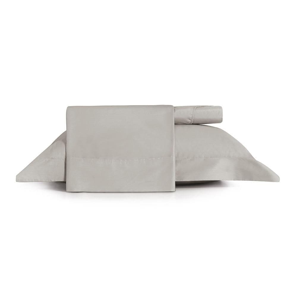 Jogo de Cama Solteiro King 3 Peças Altenburg Algodão Lux 200 Fios Cinza Inspiração