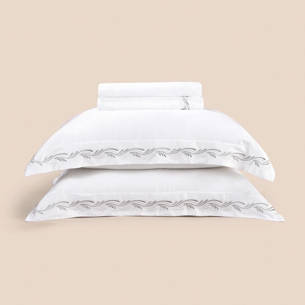 Jogo de Cama King 4 Peças Altenburg Haus Ondas Branco