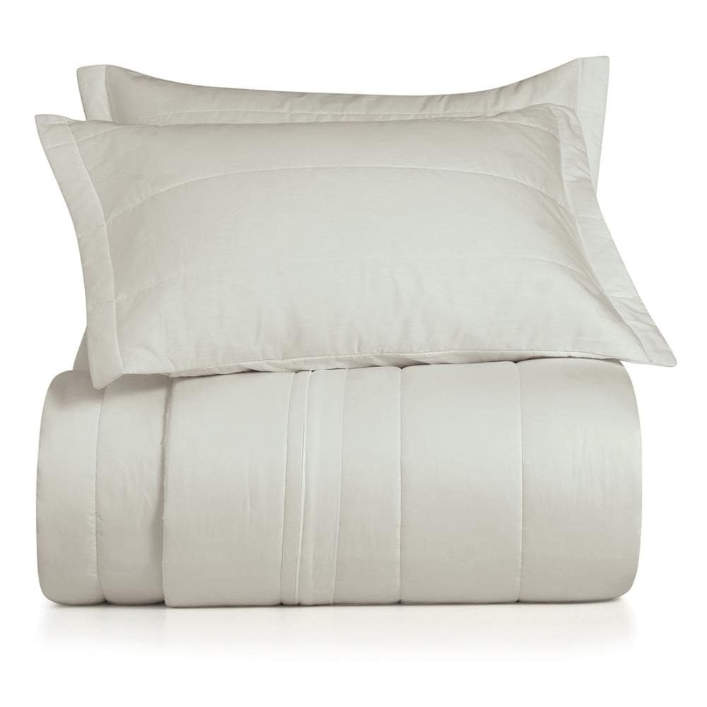 Jogo de Colcha King 3 Peças Altenburg Algodão Lux 200 Fios  Cinza Inspiração