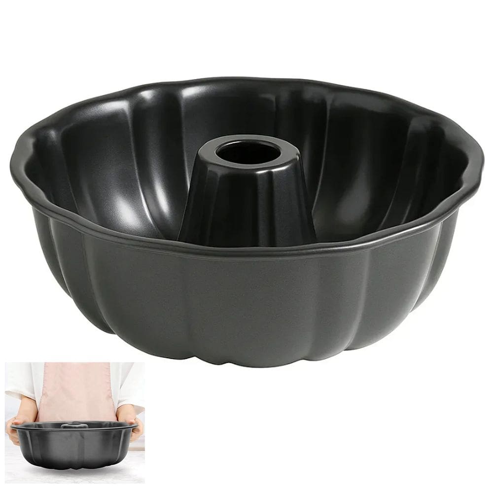 Forma Antiaderente Bolo Pudim Redondo Furo no Meio Refeiçao Cozinha Sobremesa Receita Preparo