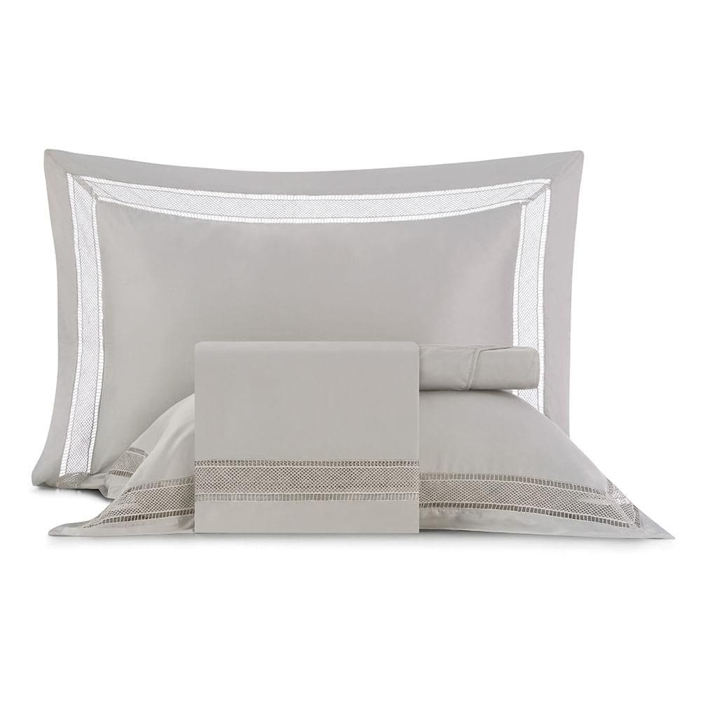 Jogo de Cama Queen Altenburg Cetim Bambu 300 Fios Unitá Cinza