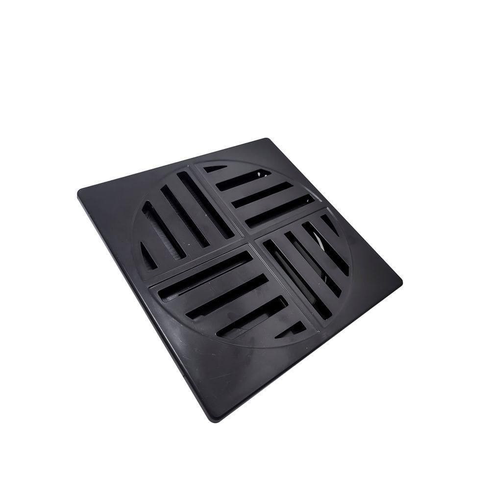 Ralo Grelha Anti-inseto Automático Inteligente Quadrado 15x15cm Banheiro Lavatório Preto Abs