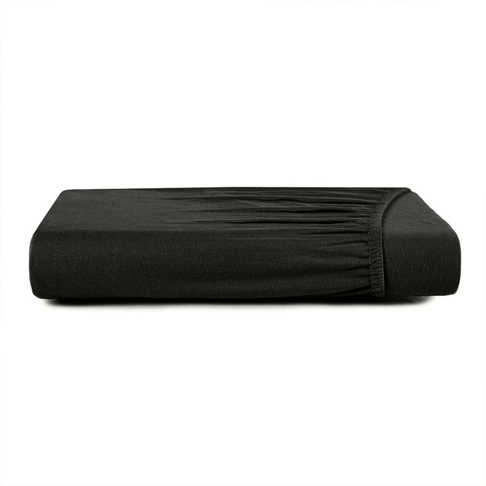 Lençol com Elástico Solteiro Altenburg Malha Fio Penteado Preto Primitivo