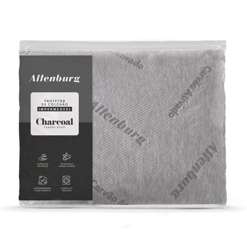 Protetor de Travesseiro 50cm x 70cm Altenburg Carvão Ativado