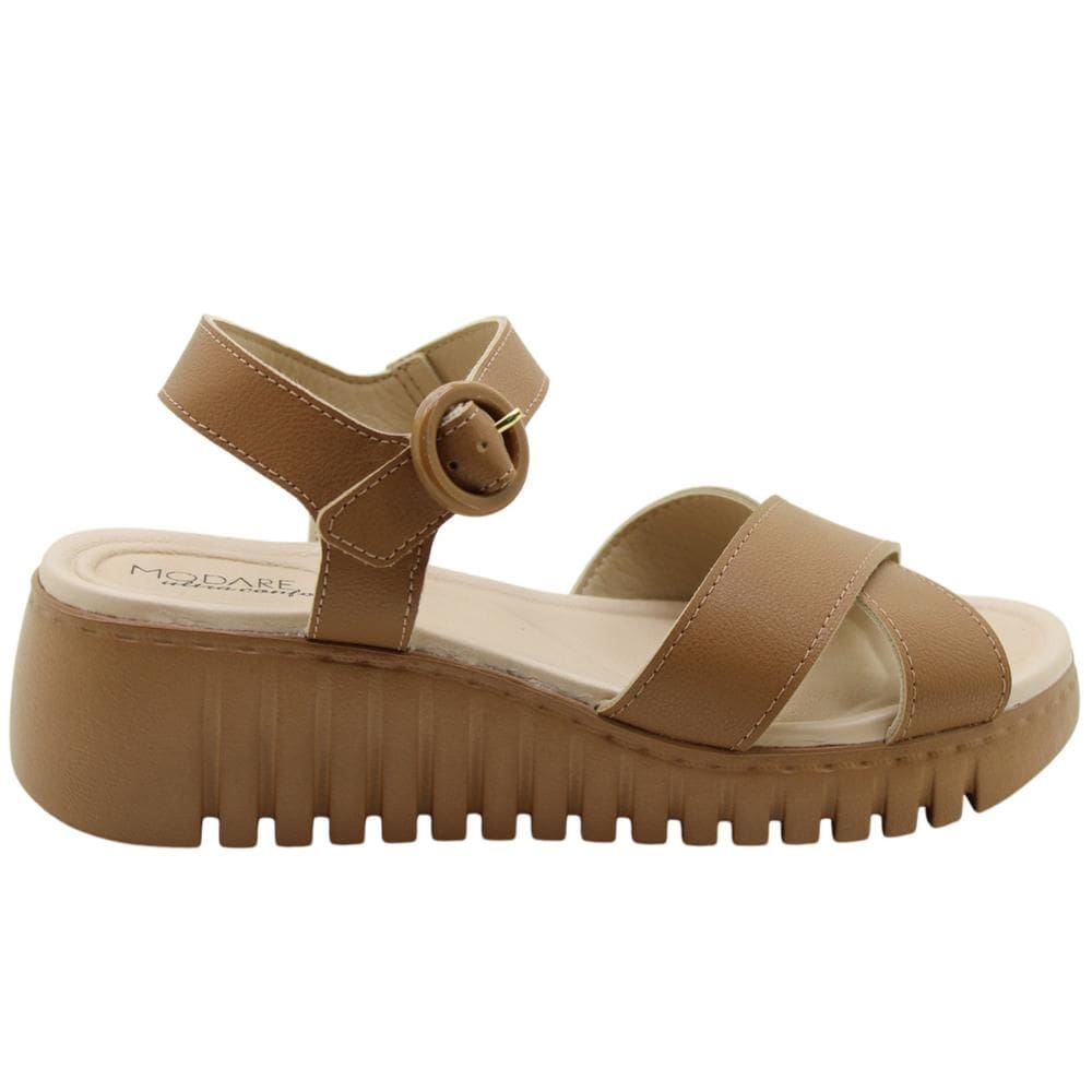 Sandália Modare Ultraconforto Plataforma Tratorada