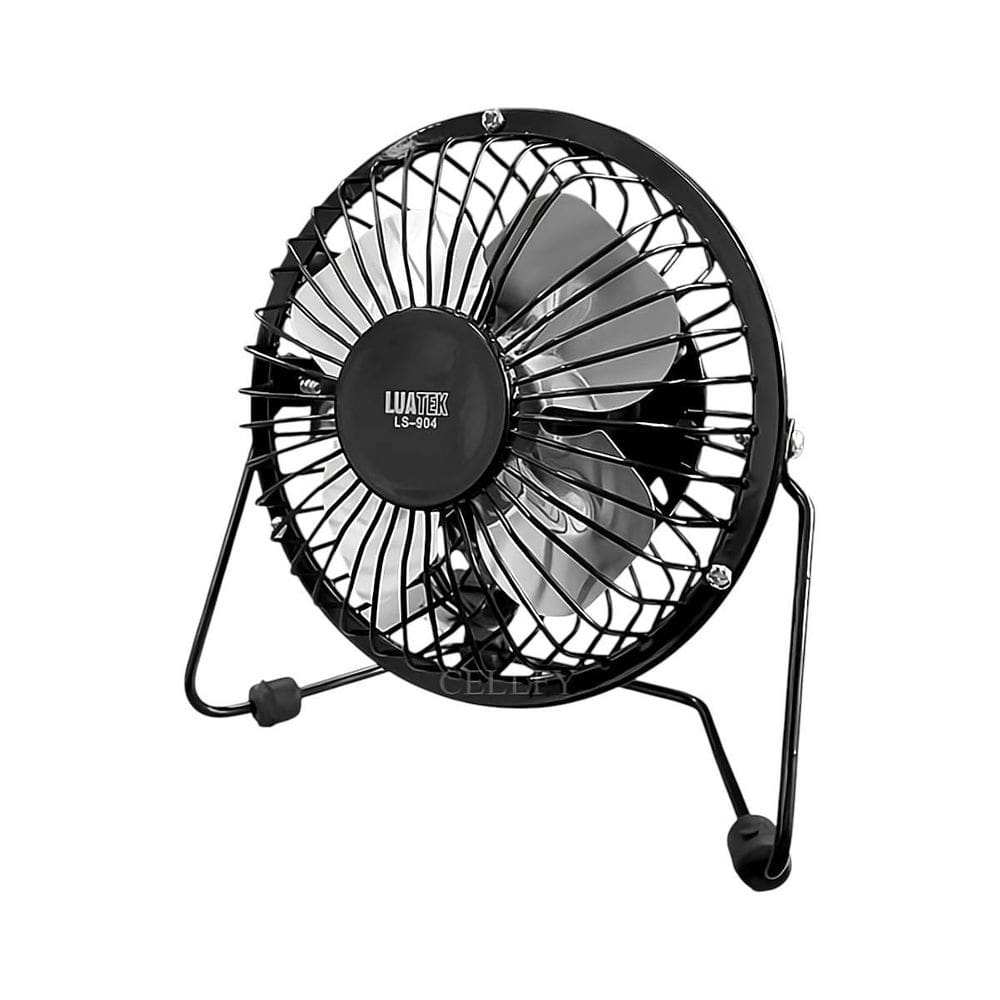 Mini Ventilador Portátil Usb Metal 18Cm Para Pc E Notebook