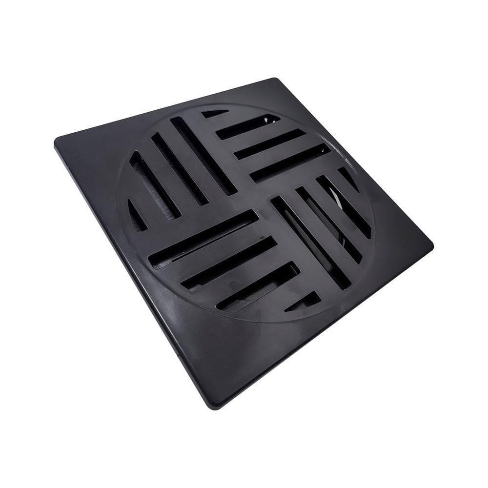Ralo Grelha Anti-inseto Automático Inteligente Quadrado 10x10cm Banheiro Lavatório Preto Abs
