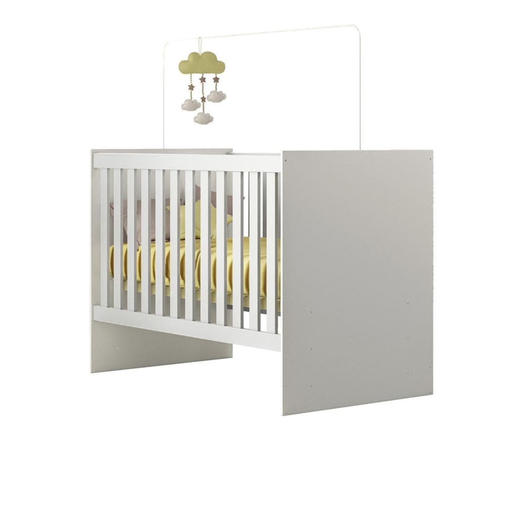 Berço Moderno com Colchão - Luar - MobiBaby