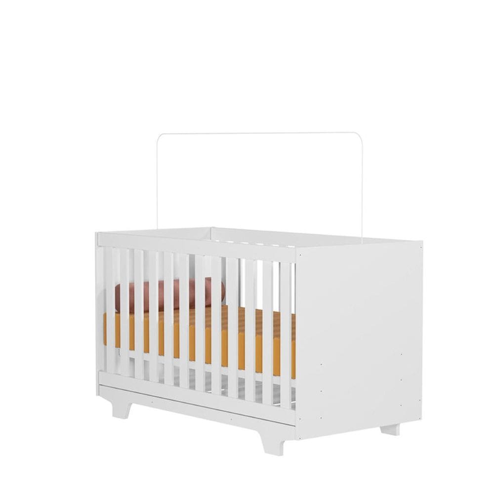 Berço que vira Cama com Colchão - Aurora- MobiBaby