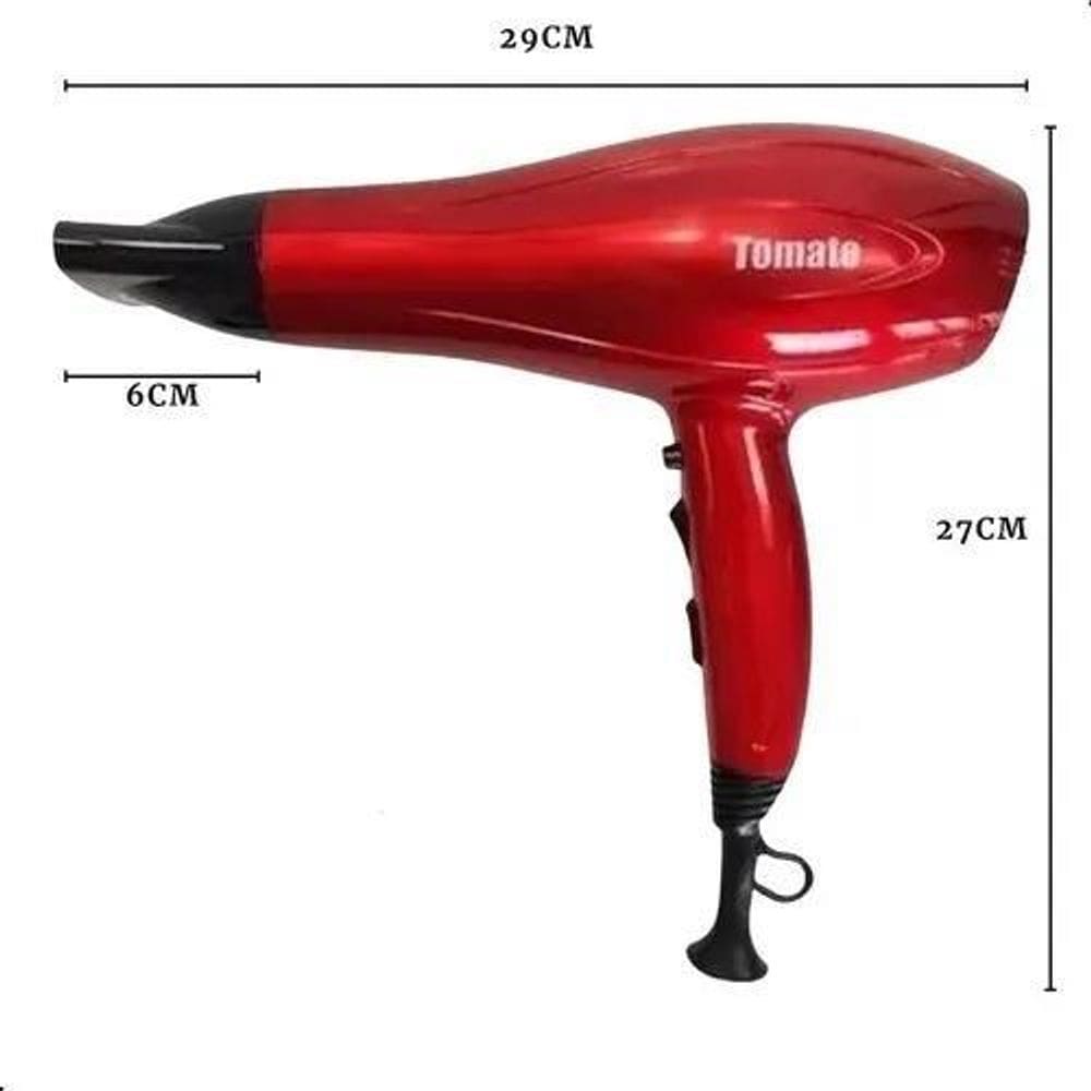 2X Secador De Cabelo Tomate 2000W Cor Vermelho