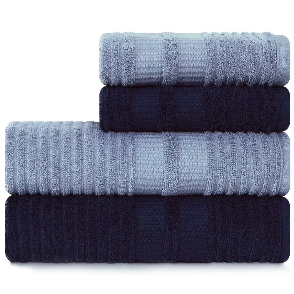 Jogo de Toalhas 4 Peças Banhão e Rosto 100% Algodão - Brisa - Karsten