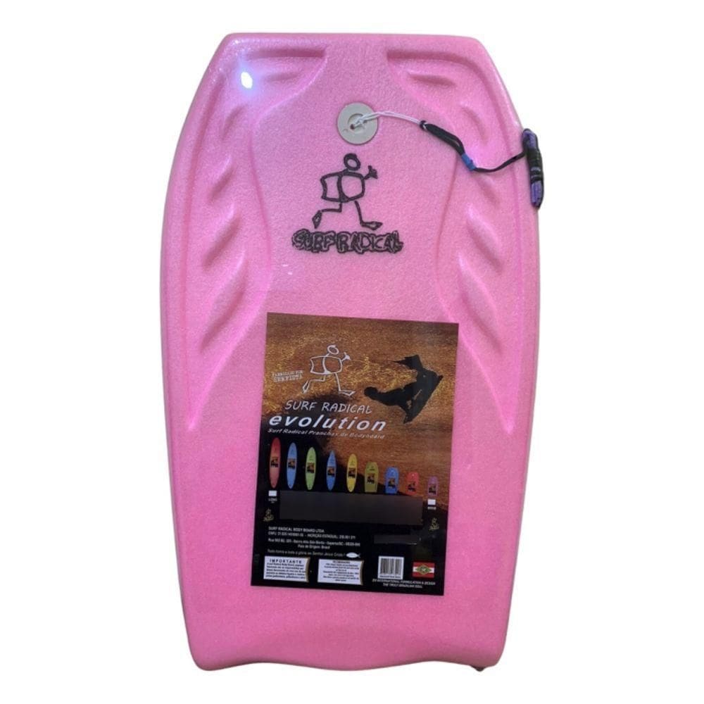Prancha De Surf Bodyboard Surf Radical Grande Bb04 100x53 Cm Cor Rosa