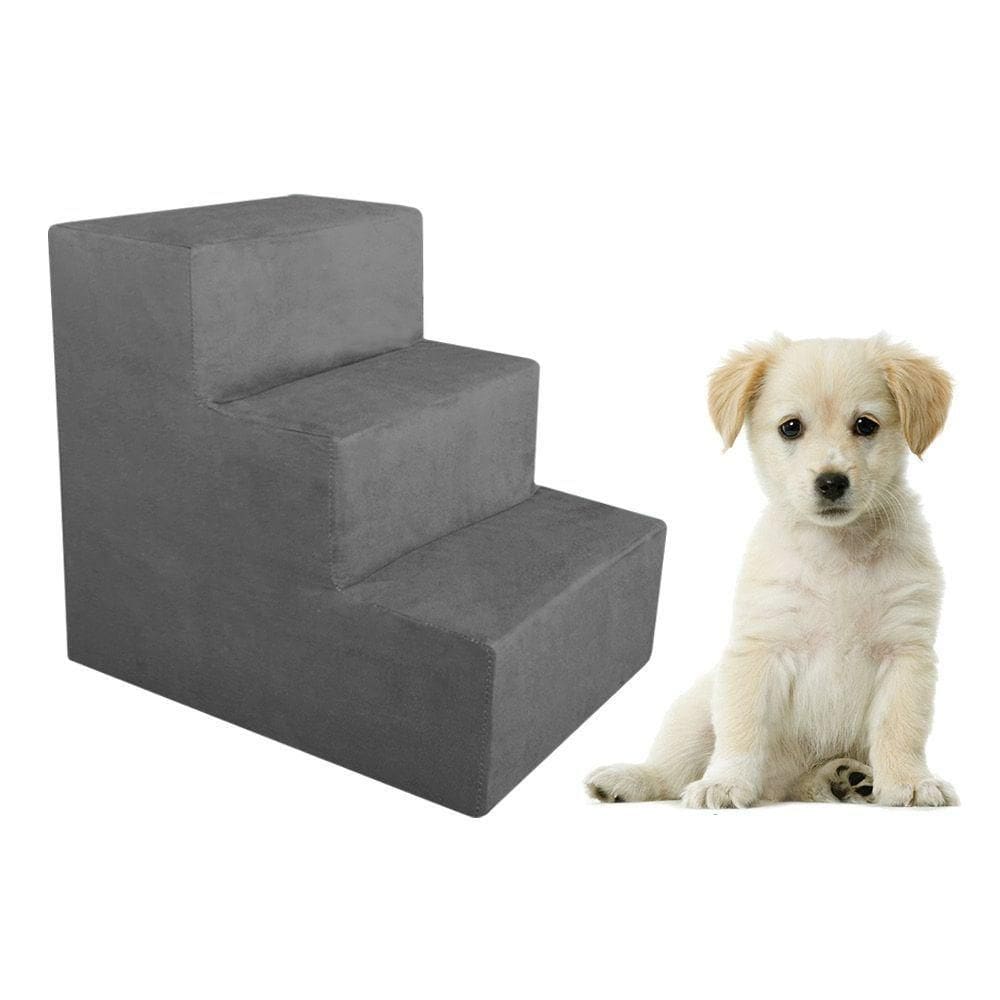 Escada Pet Para Cães E Gatos Suede Cinza Dal Poz Estofados