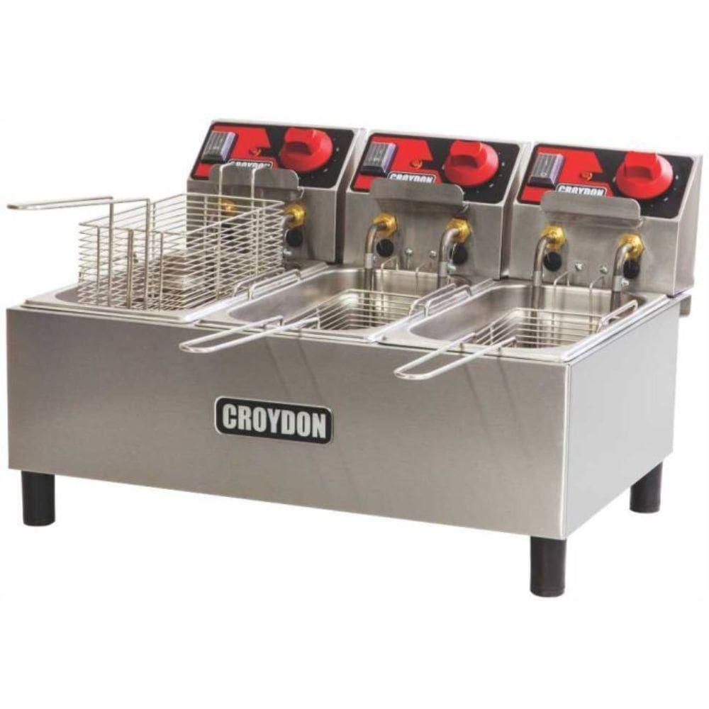 Fritadeira Elétrica 9 Litros 3 Cestos FC3A Croydon Inox 220V