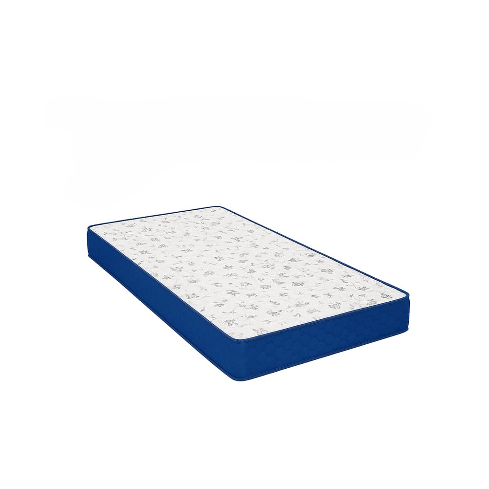 Colchão D23 Solteiro – Suede Azul - 88 x 188 x 12 cm