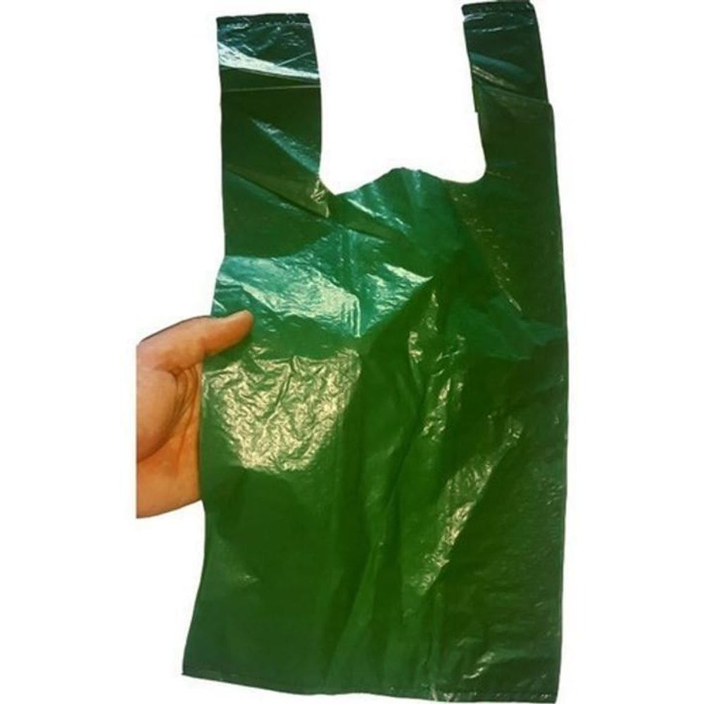 Sacolas Plásticas Recicladas Verdes Reforçadas 3Kg 40X50 M