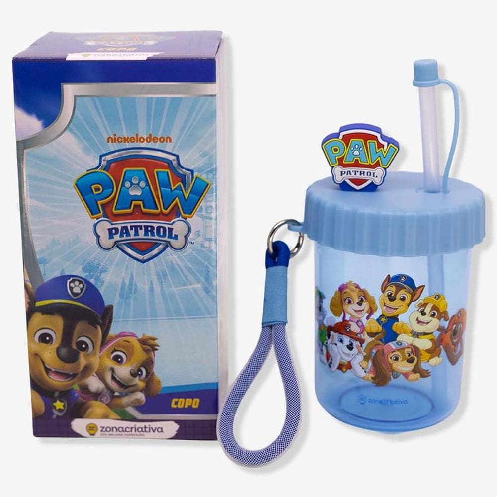 Copo Canudo Flip 500Ml Paw Patrol - Patrulha Canina