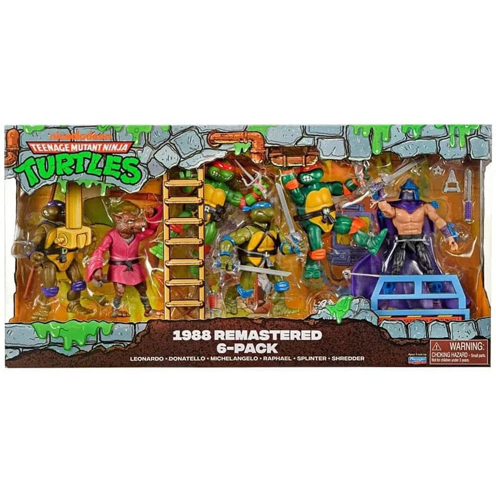 Conjunto de 6 unidades remasterizadas Toy Figure TMNT 1988