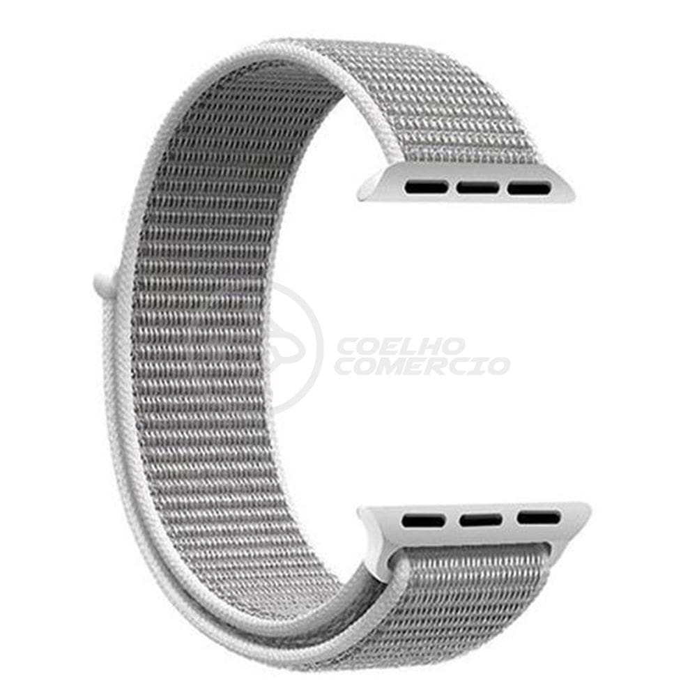 Pulseira Nylon Para IWO Smartwatch 42mm 44mm - Branco